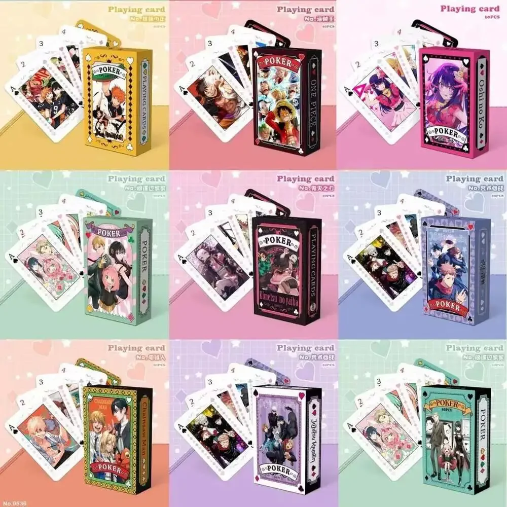 Us seller Anime Jujutsu Kaisen Haikyuu Cosplay Board Game Cards Genshin Impact H